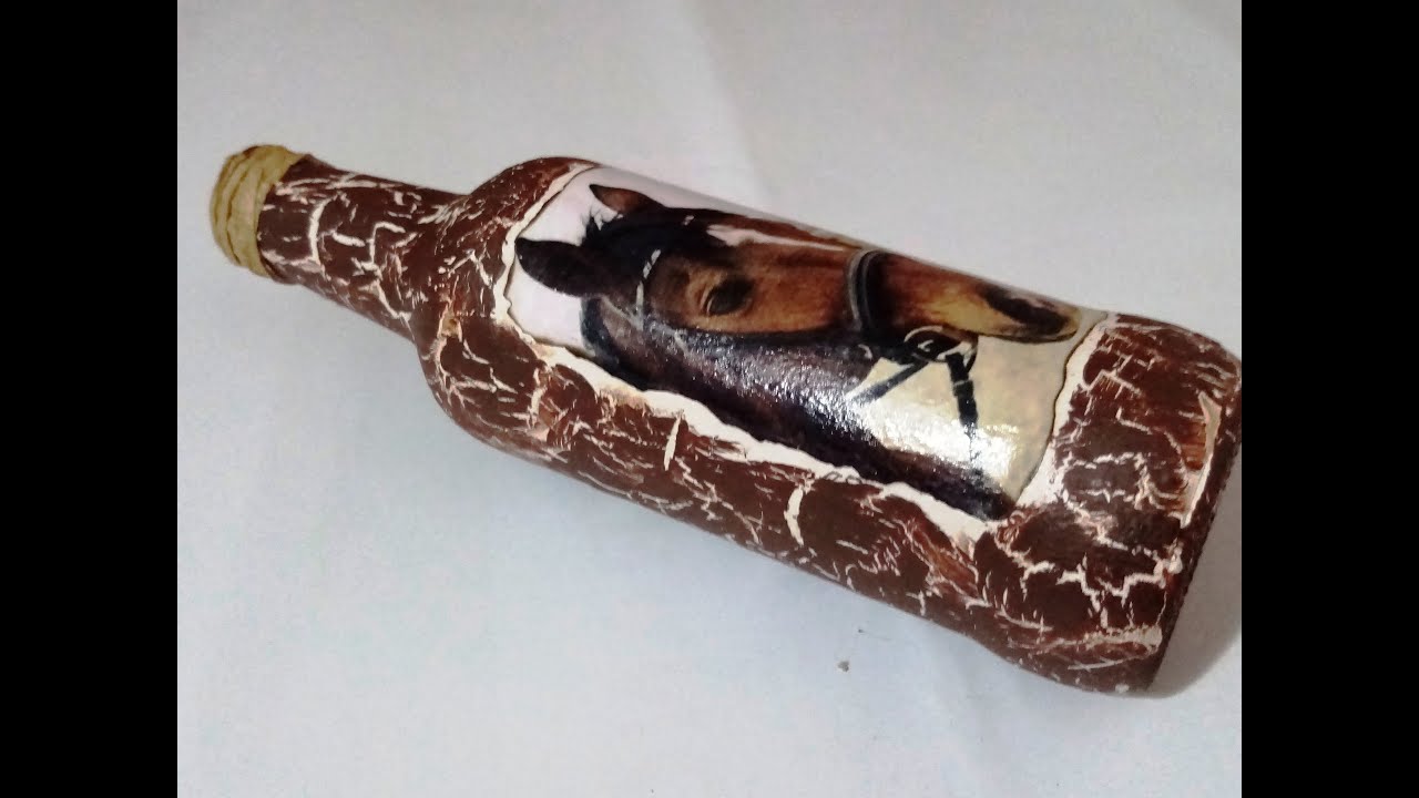 Craquelado en vidrio -decoupage casero