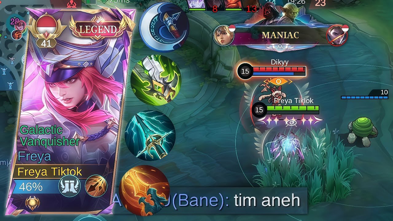 GAMEPLAY HARD GAME FREYA SOLO RANK DI GOLD LANE! META FREYA GOLD LANE - Mobile Legends
