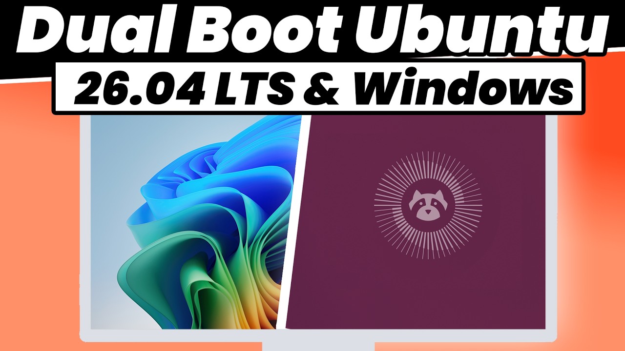 Как установить Ubuntu 26.04 LTS и Windows 11 (2026) в две операционные системы | Пошаговое руково...