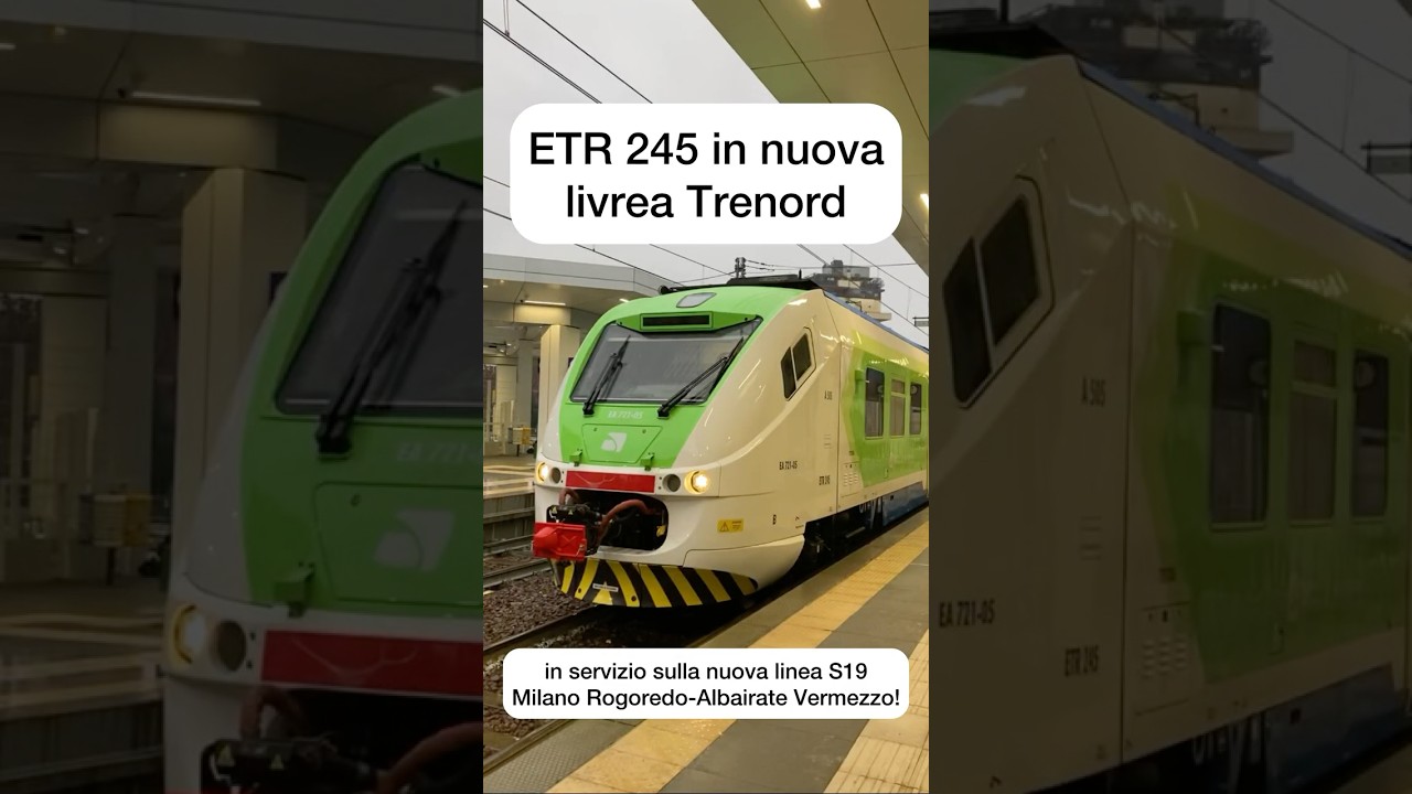 ETR 245 in nuova livrea Trenord in servizio sulla nuova linea S19 Milano Rogoredo - Albairate!