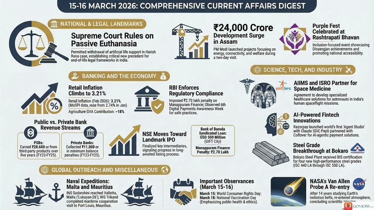 15-16 March 2026 Current Affairs #facts #currentaffer #news #upsc #ssc #banking #exam