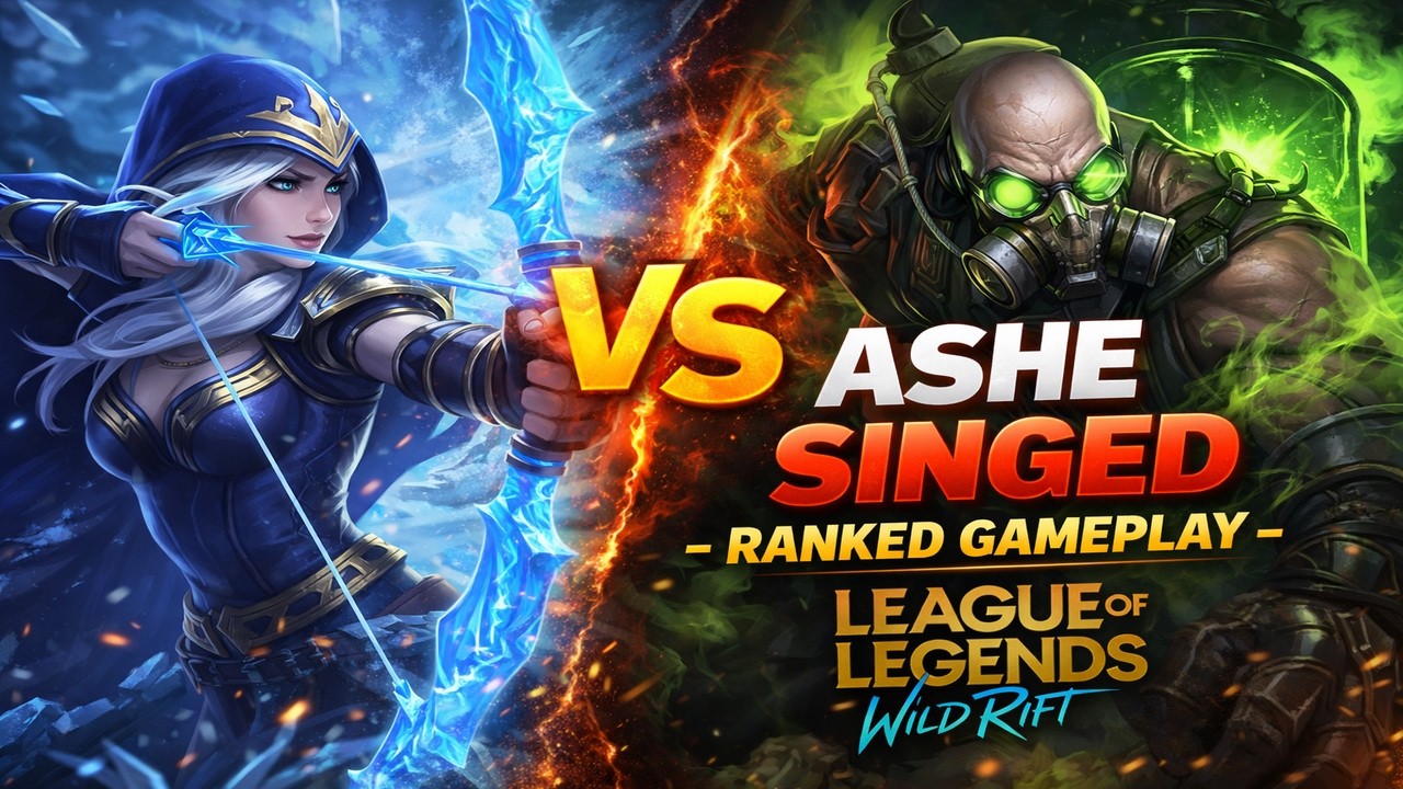 Ashe VS Singed - Ranked Gameplay | League Of Legends: Wild Rift