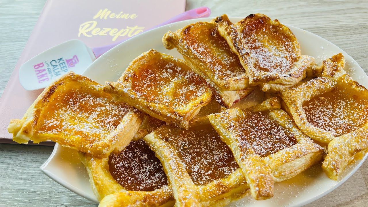 20 Minuten Rezept! 😱 Blätterteig mit Aprikosen Marmeladenfüllung