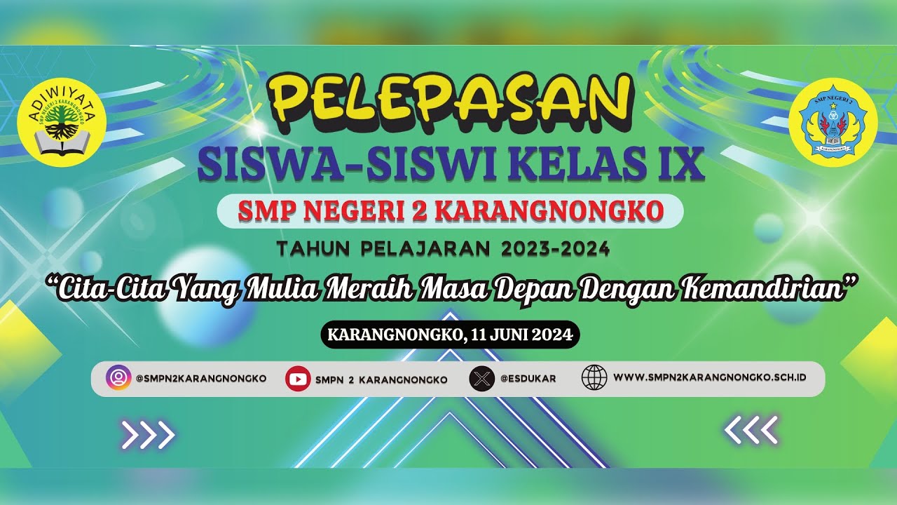 PELEPASAN KELAS IX SMP NEGERI 2 KARANGNONGKO T.P 2023/2024