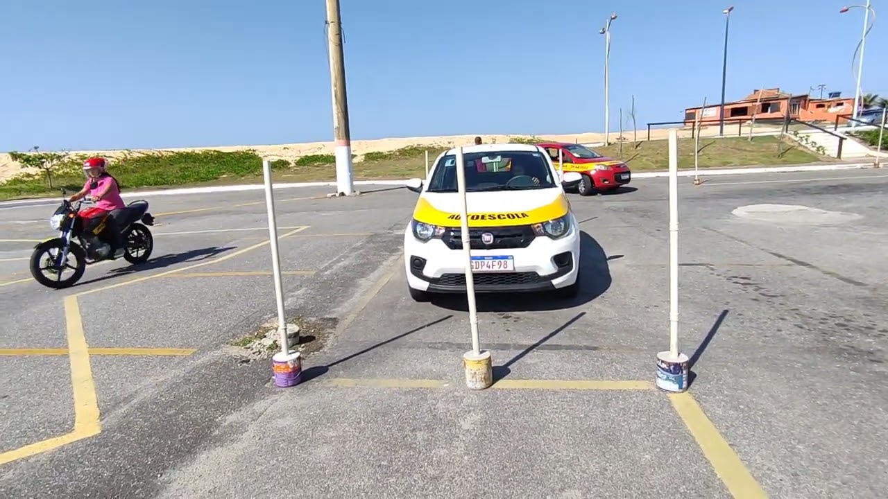 Baliza de 2 pontos Fiat mobi. como passar a prova do DETRAN de primeira. simulado do DETRAN