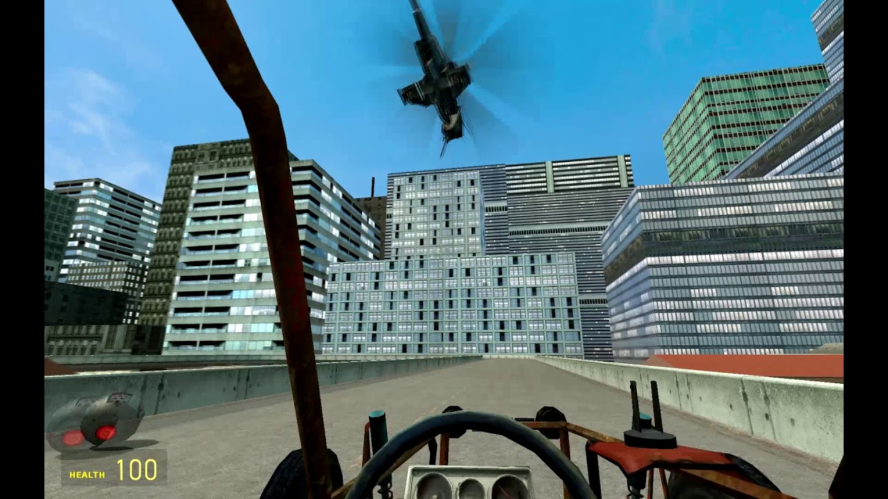 (Gmod) Moving Gunships & Bombing Helicopters in gm_bigcity