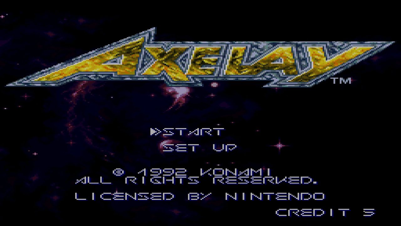 Axelay (European version) Intro and Demo