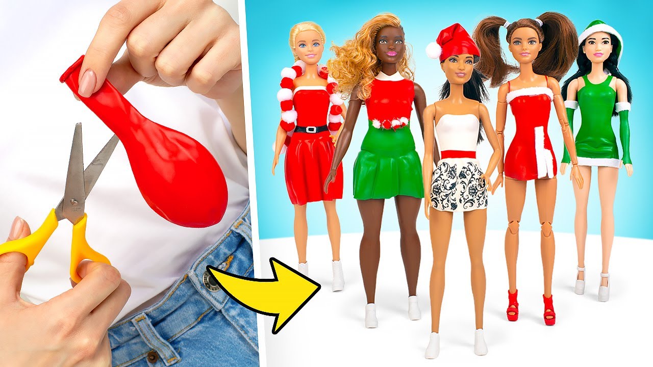 Vestidos Navideños para tus muñecas