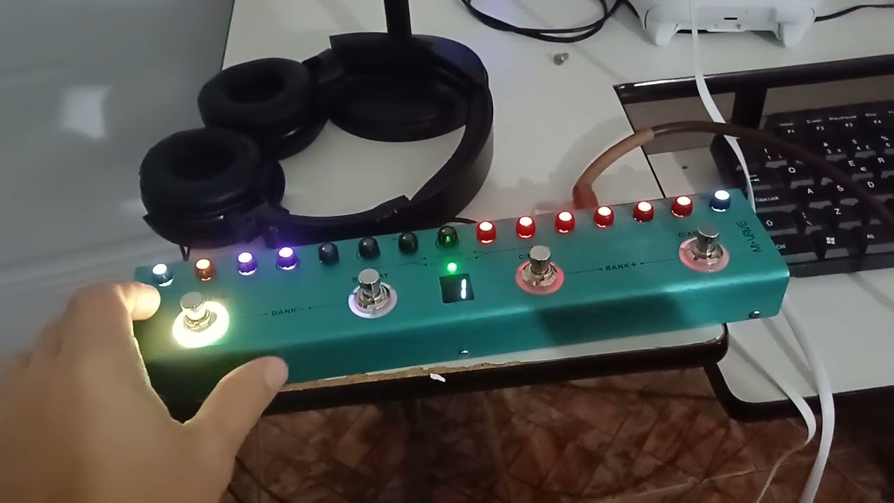 Tank G como interface de áudio e usando a câmera do celular para gravar.