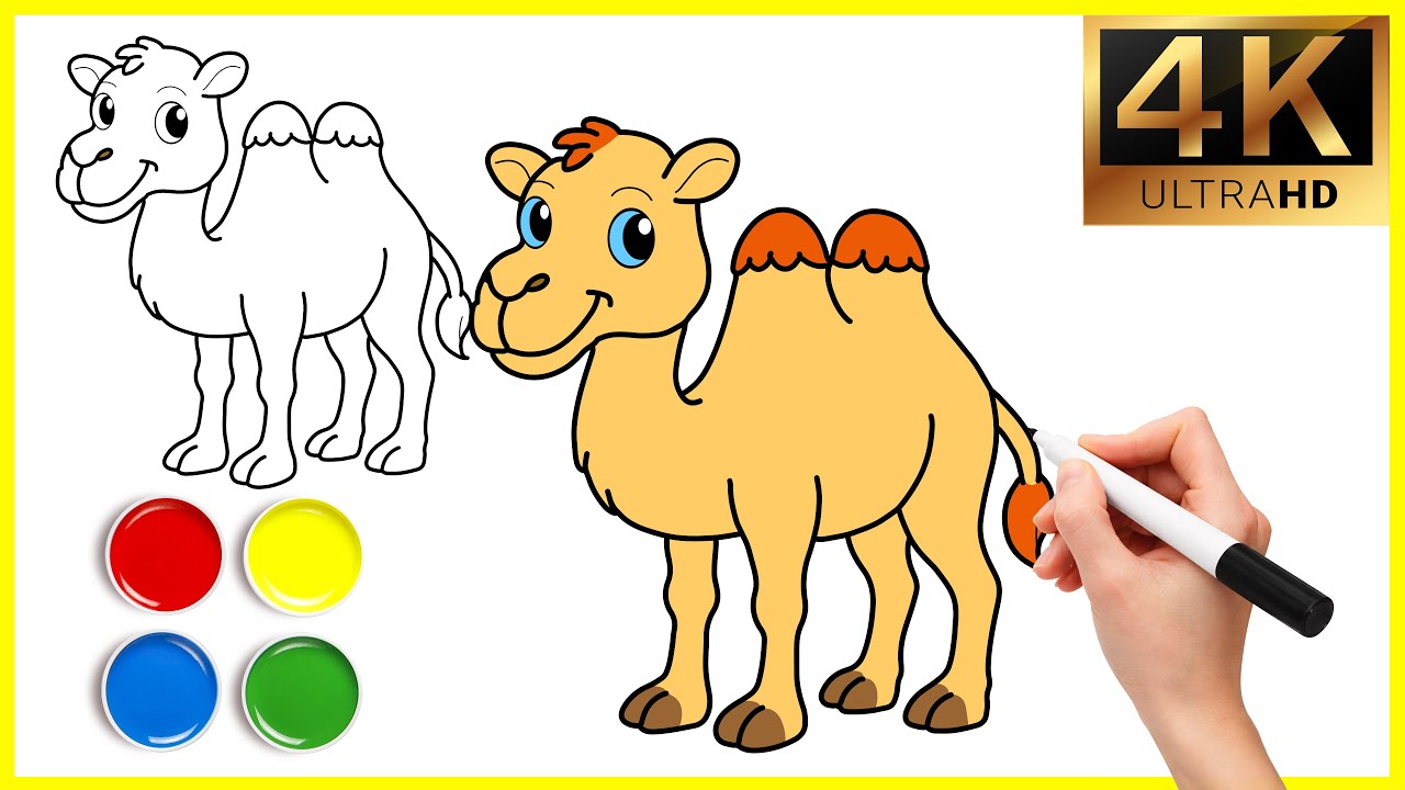 🖍️🐪 Cute Camel Drawing for Kids Art! 🎨 | Simple Step-by-Step Camel Drawing 🎨✍️