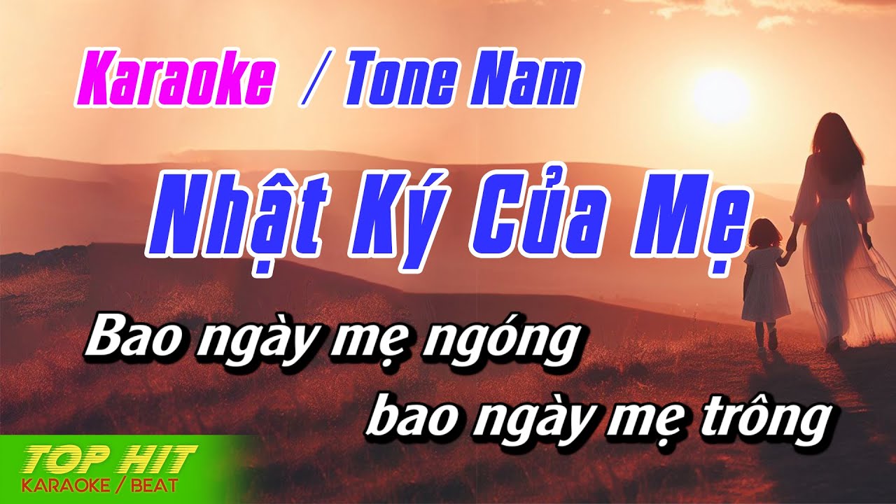 Nhật Ký Của Mẹ Karaoke Tone Nam | Nhạc Sống Phối Mới Chuẩn TOP HIT KARAOKE