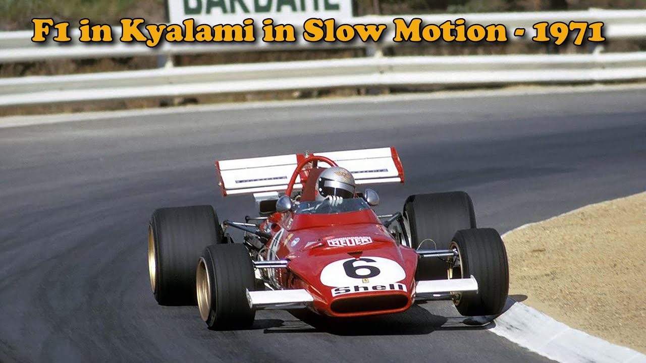 F1 Cars Drifting in Kyalami in Slow Motion - 1971 RARE FOOTAGE
