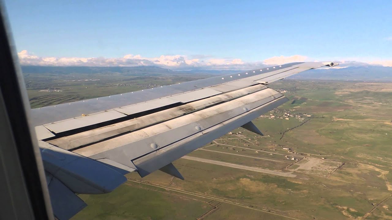 Windy landing in Tbilisi