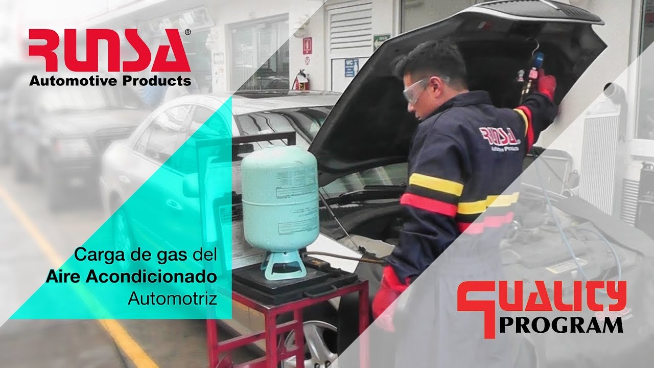 Carga de gas del Aire Acondicionado automotriz