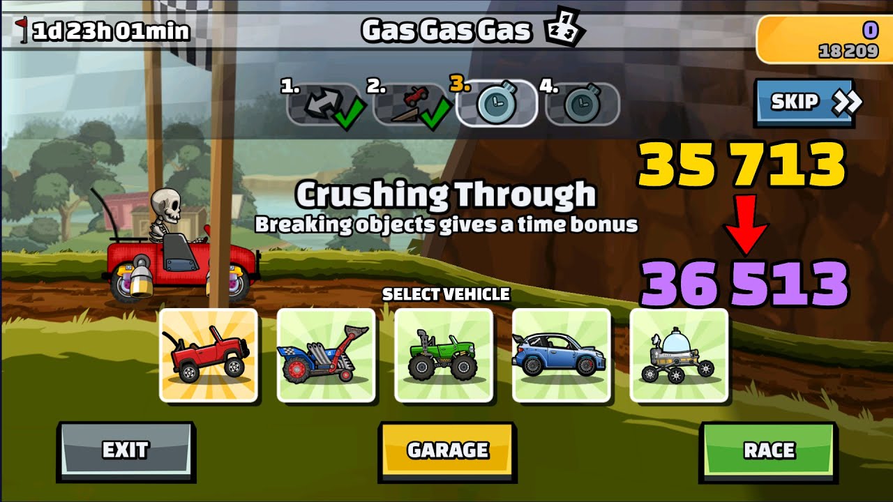 Hill Climb Racing 2 - 36513 (35713) New Team Event Gas Gas Gas