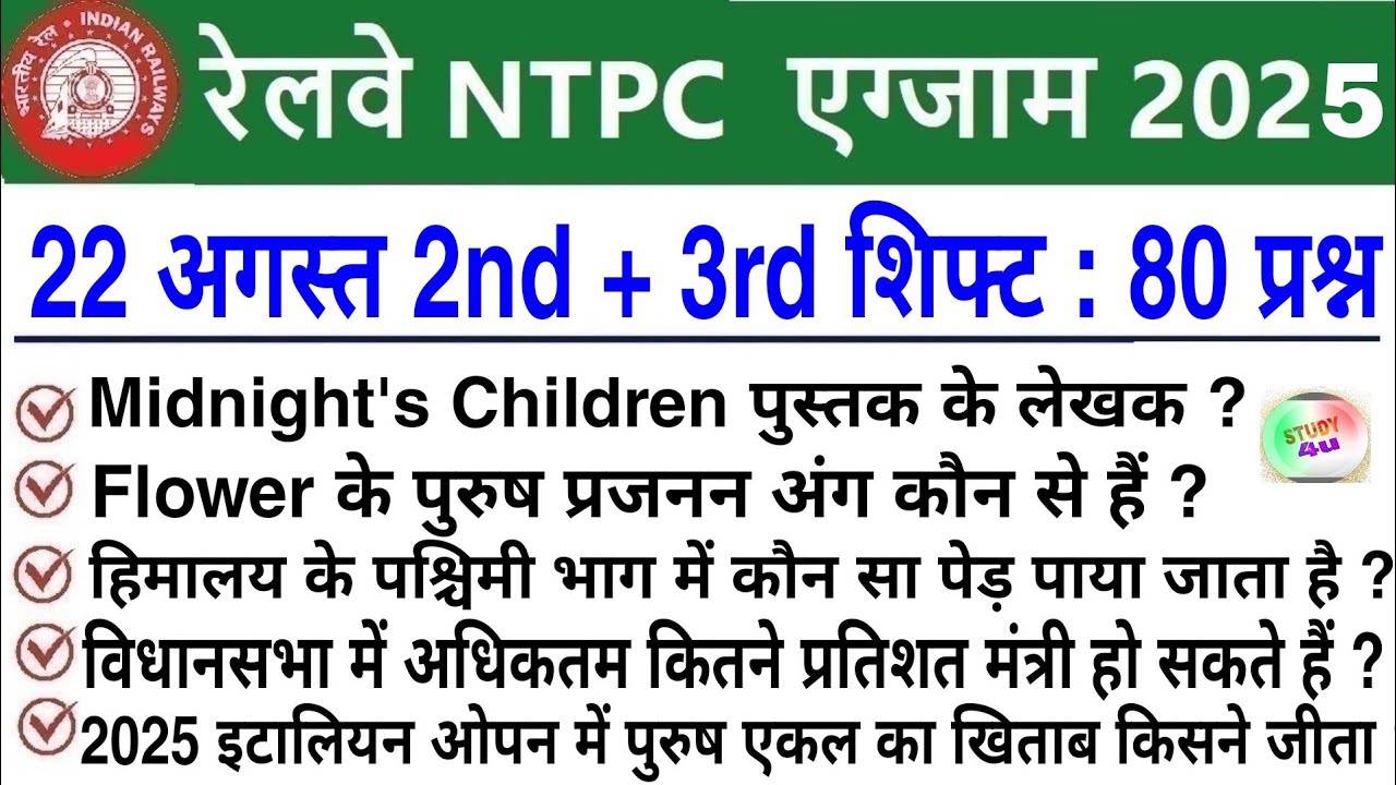 RRB NTPC Review All Shift 22 August 2025 |RRB  NTPC Exam Analysis today |RRB NTPC Exam Analysis 2025
