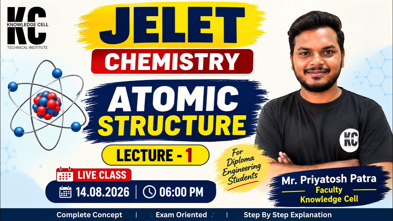 JELET 2027 | CHEMISTRY | Atomic Structure | Lec -1 | Complete Concept | Diploma Engineering Students