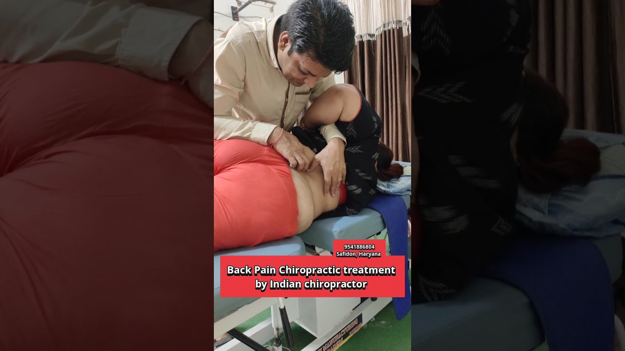 Back Pain Chiropractic treatment by Indian chiropractor #shorts