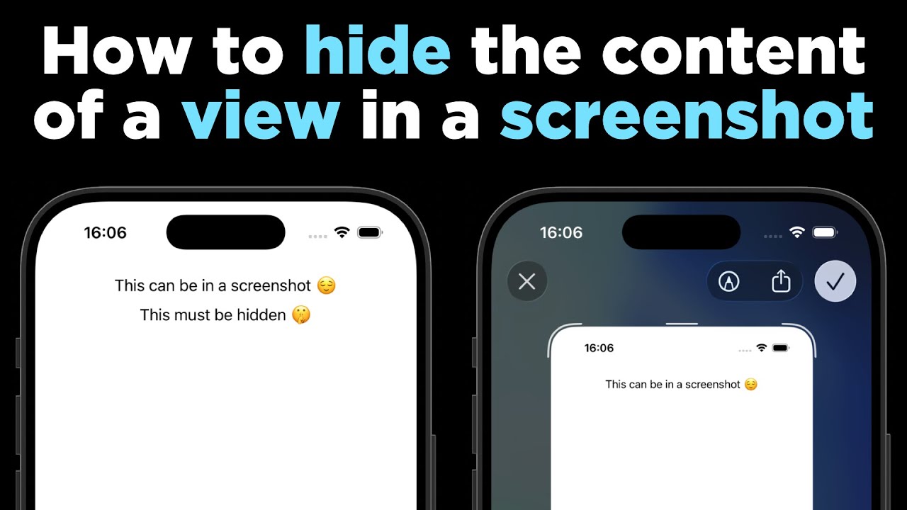 How to hide the content of a view in a screenshot (iOS tutorial)