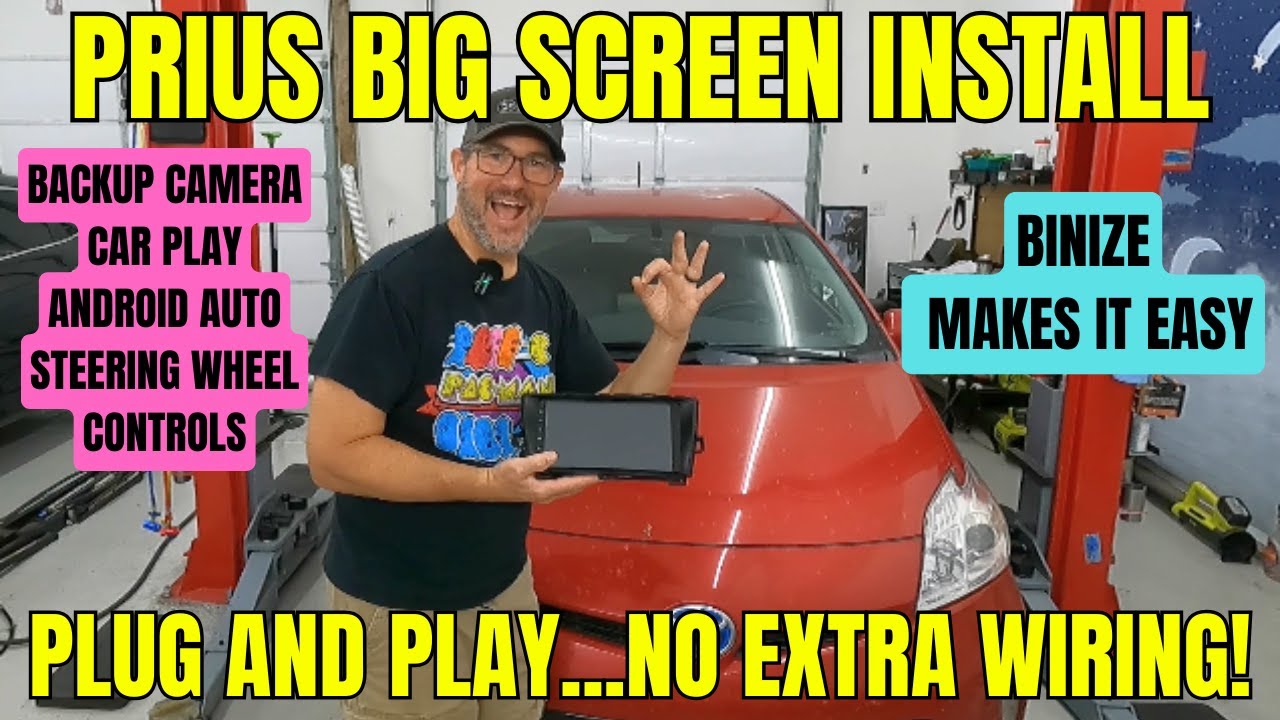 Пошаговая установка головного устройства Carplay Android Auto на Toyota Prius 2010-15 гг. (с Bini...
