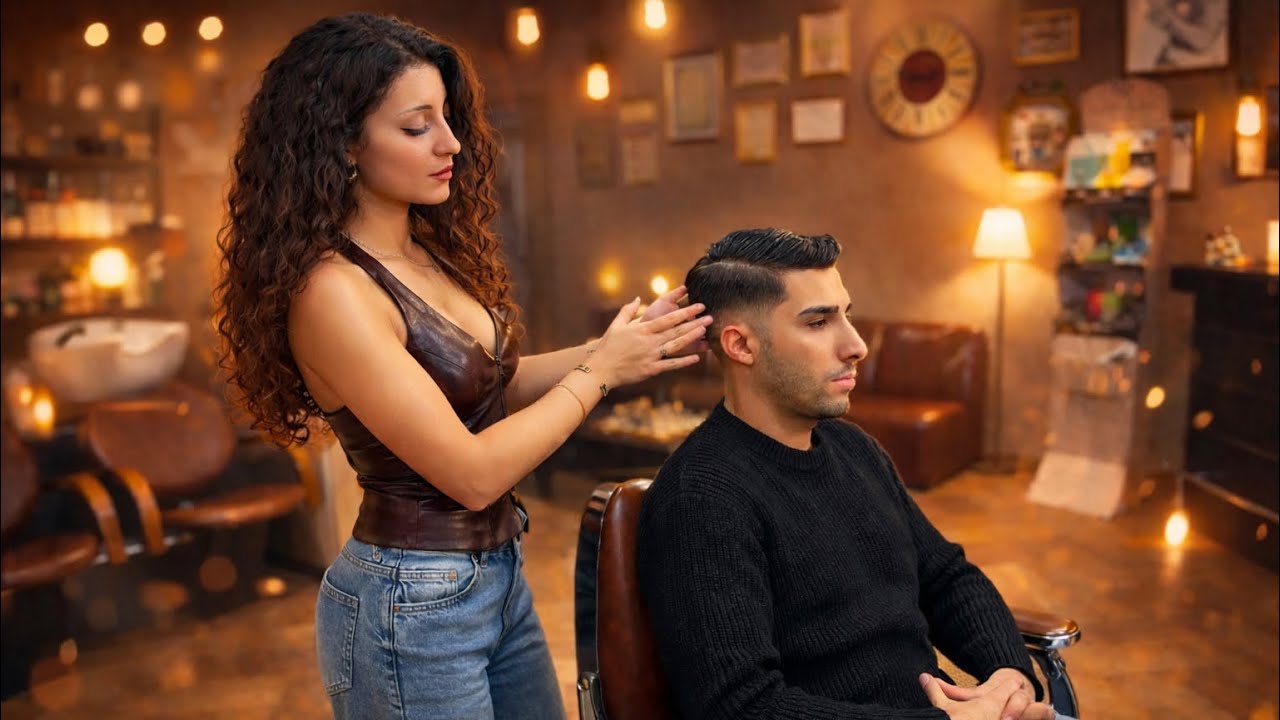 ASMR 💈IRIS BARBER LADY “GRINGO”