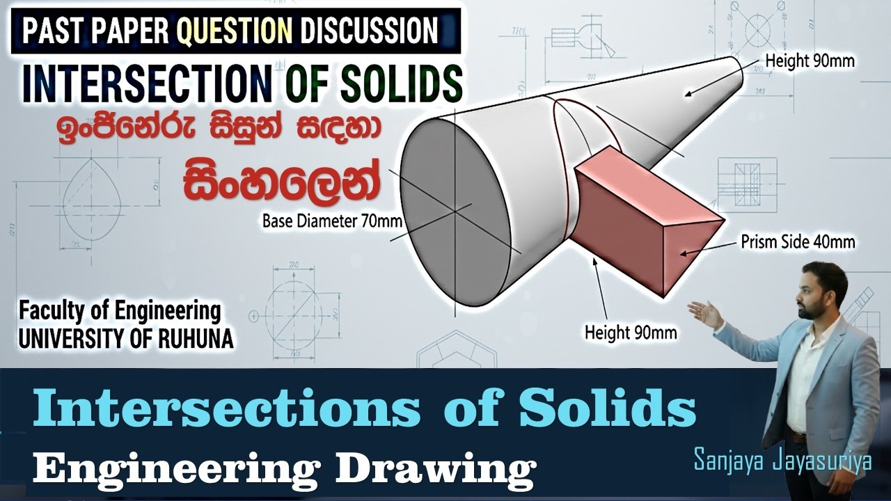 Past Paper Question Discussion1 - Intersections of Solids - for Engineering Students