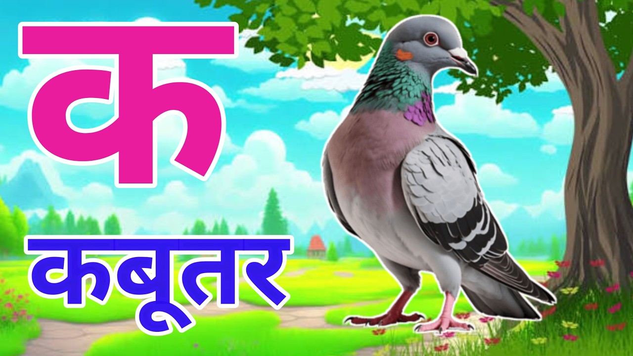 क से कबूतर, अ से अनार a se anaar k se kabutar I Hindi varnmala I ABCD क से कबूतर अ से अनार, for kids