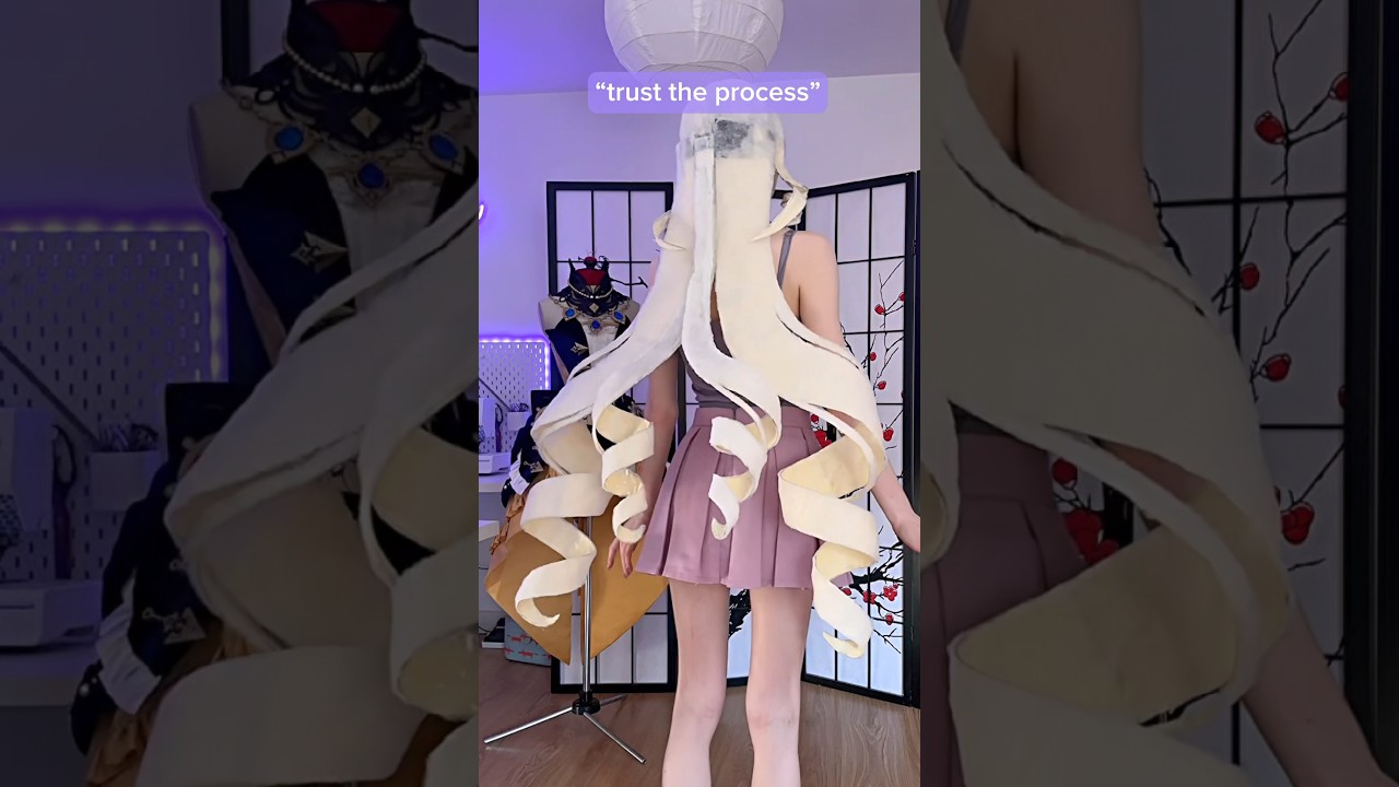 I started making Navia&rsquo;s wig&hellip;#genshinimpact#wigstyling