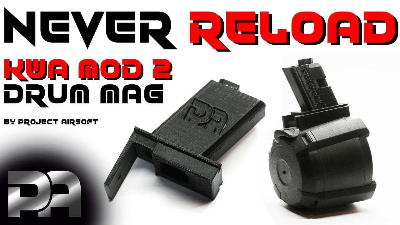 NEVER RELOAD your KWA QRF Mod 2 again - Drum Magazine by Project Airsoft