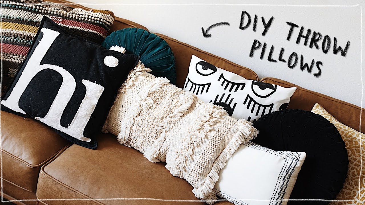 DIY THROW PILLOWS!!! (No Sew) - Super Cute + Aesthetic + Affordable // Lone Fox
