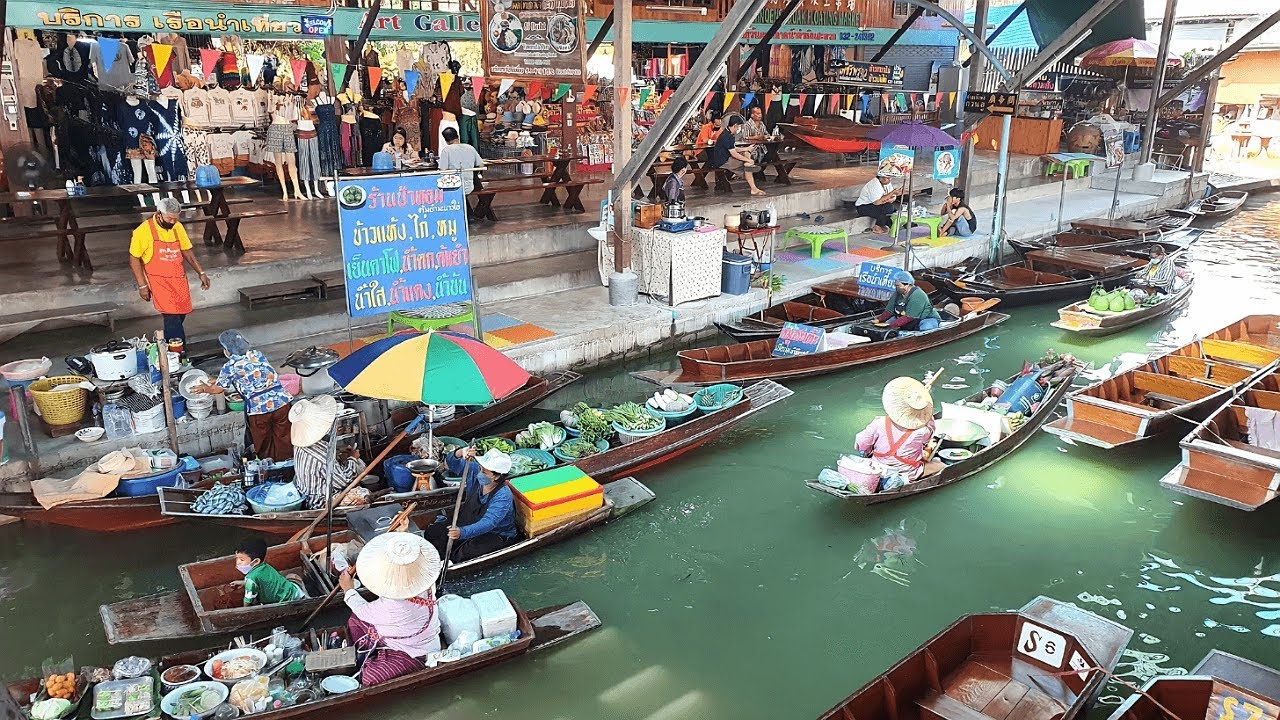 [4K] Damnoen Saduak Floating Market 🇹🇭 Thailand 2022 | Boat Tour & Walking Tour
