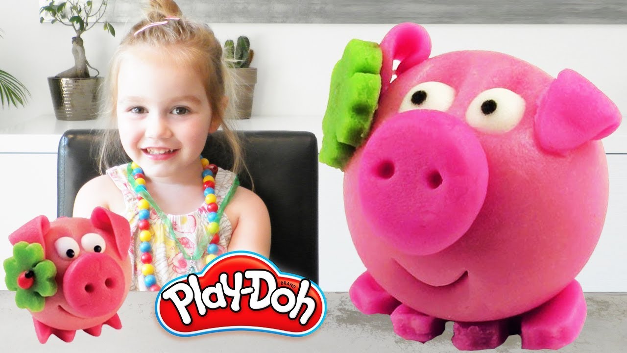 Confection d'un petit cochon Kawaii en pate à modeler Play Doh  Clay Little Pig !