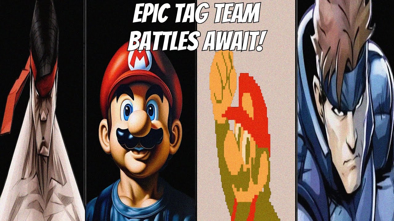 MUGEN Tag Team Arcade Request - Liu Kang, NES Mario, Super Better Mario and Solid Snake