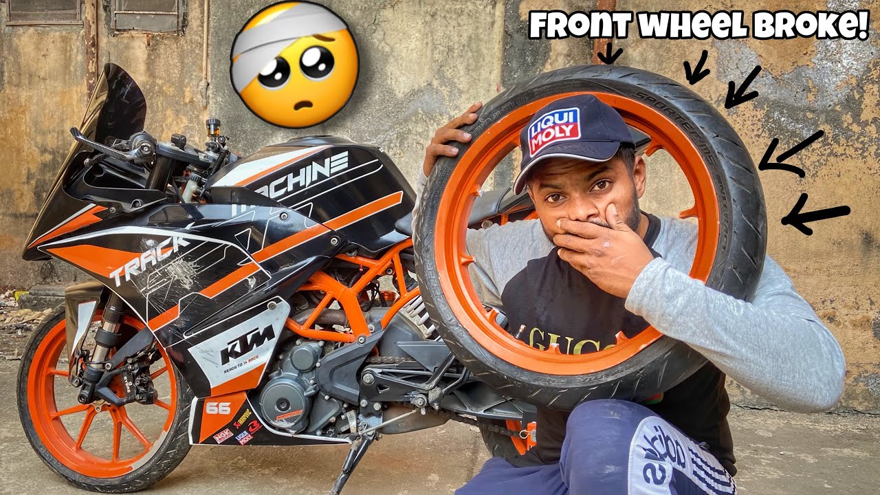 I Crashed My Ktm RC 390 | Front wheel broke🤕😱!!!!!!