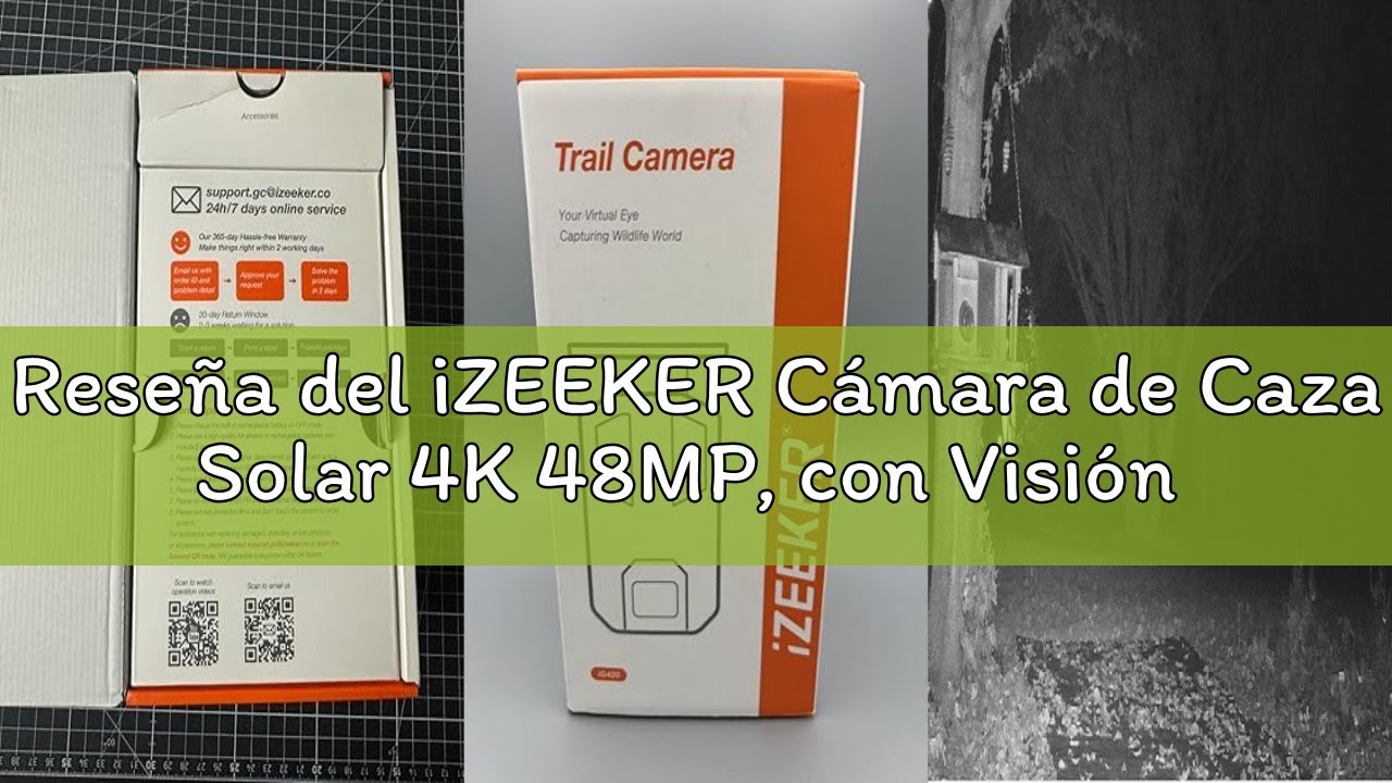 Reseña del iZEEKER Cámara de Caza Solar 4K 48MP, con Visión Nocturna, Impermeable IP66, 0.1s Tiempo