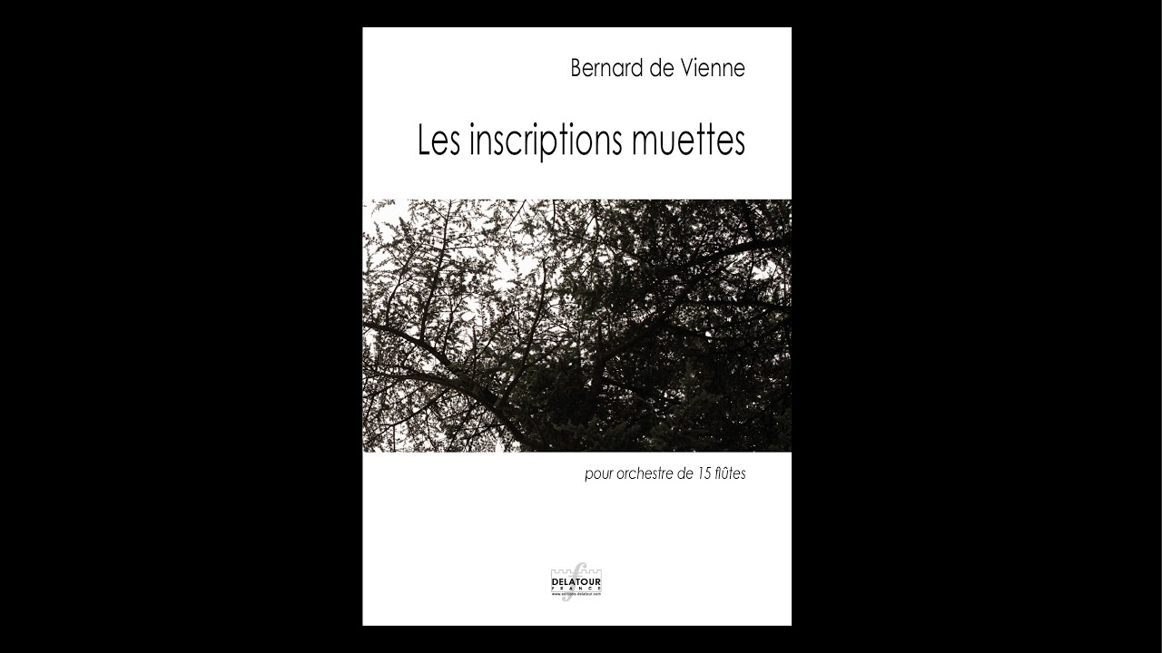 DE VIENNE Bernard - Les inscriptions muettes pour 15 flûtes