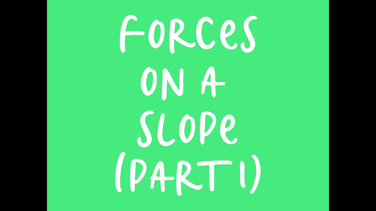 A Level Mechanics - Forces on a slope and friction