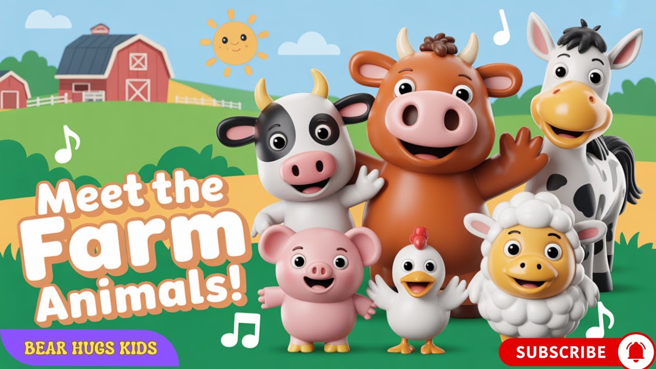 🐮 Farm Animal Sounds for Kids | Learn & Sing with Cows, Pigs & More! 🐔🐴