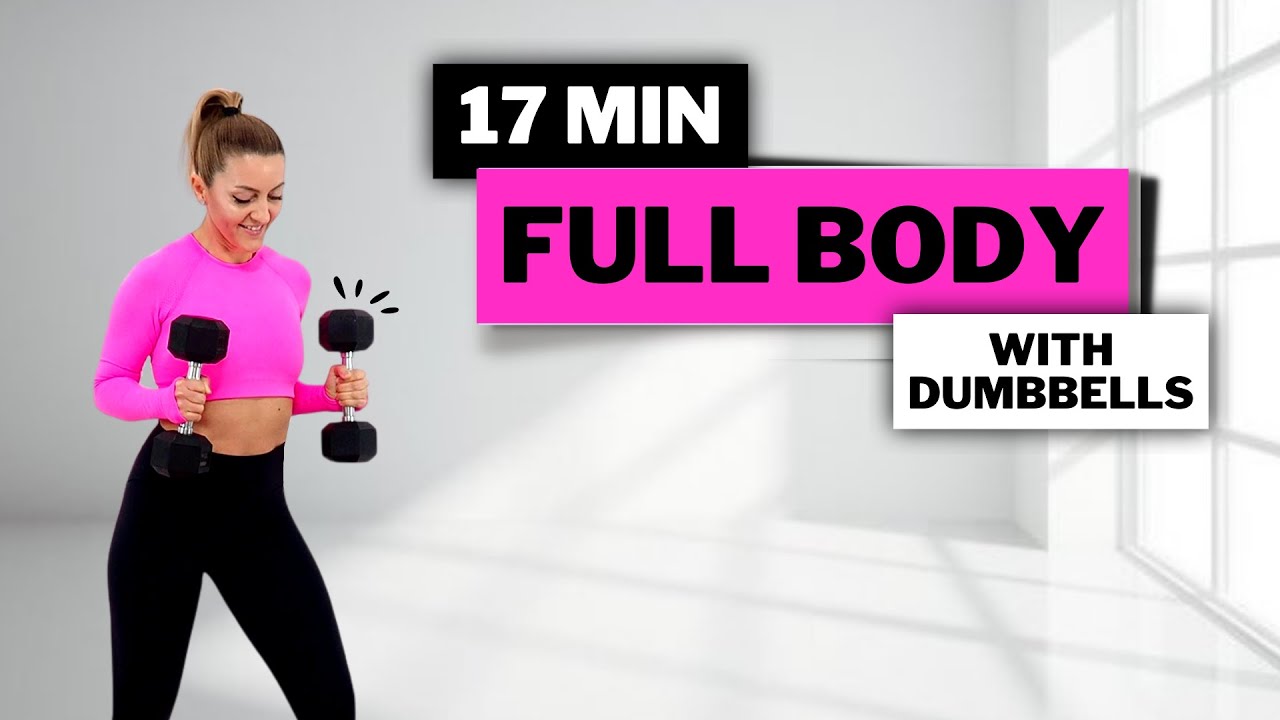 🔥17 min FULL BODY WORKOUT - with Dumbbells🔥FULL BODY COMPOUND MOVES🔥No Jumping🔥