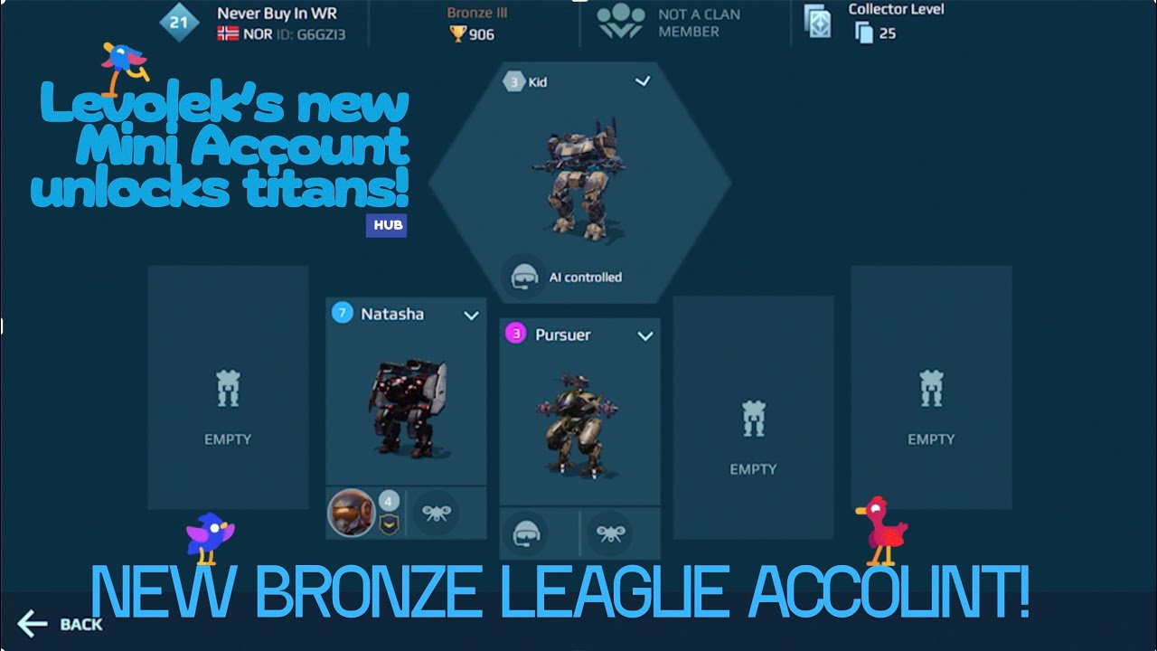 The Pursuer's Hunt - War Robots Bronze League Settlement account Gameplay - Brand new Mini Account!
