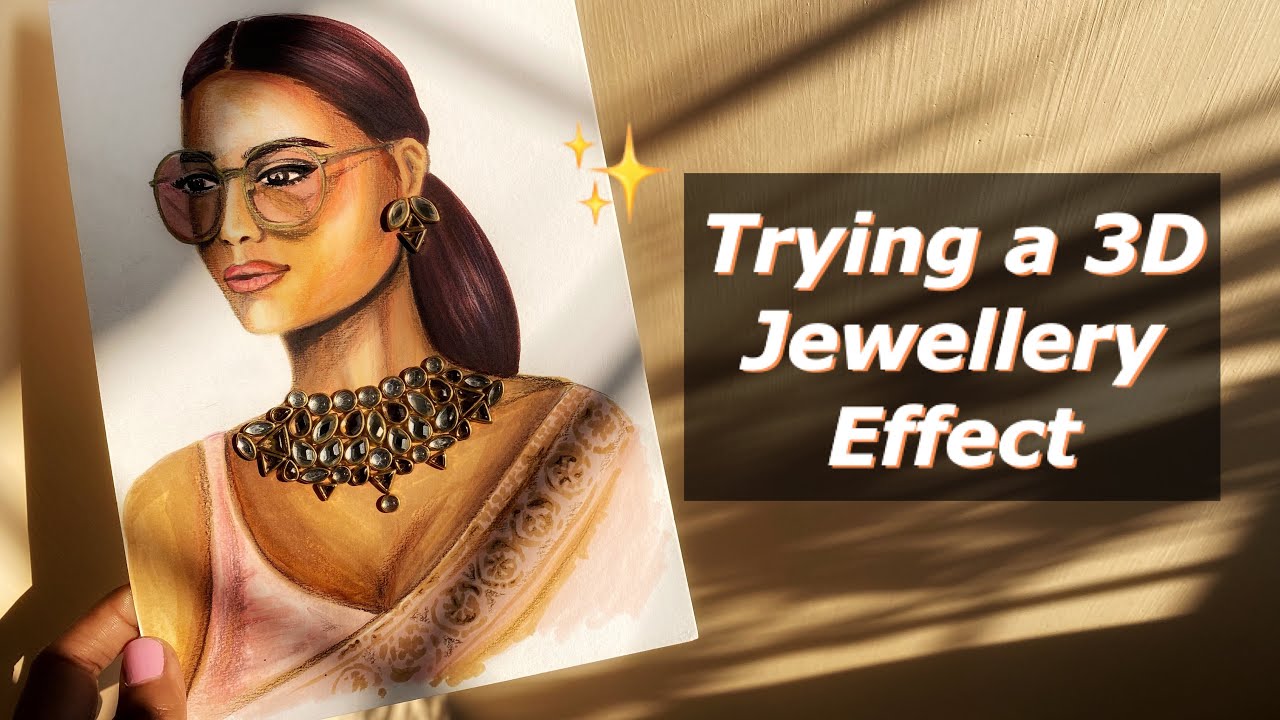 Fashion Portrait | 3D Jewellery Effect | Art Studio by Srabani