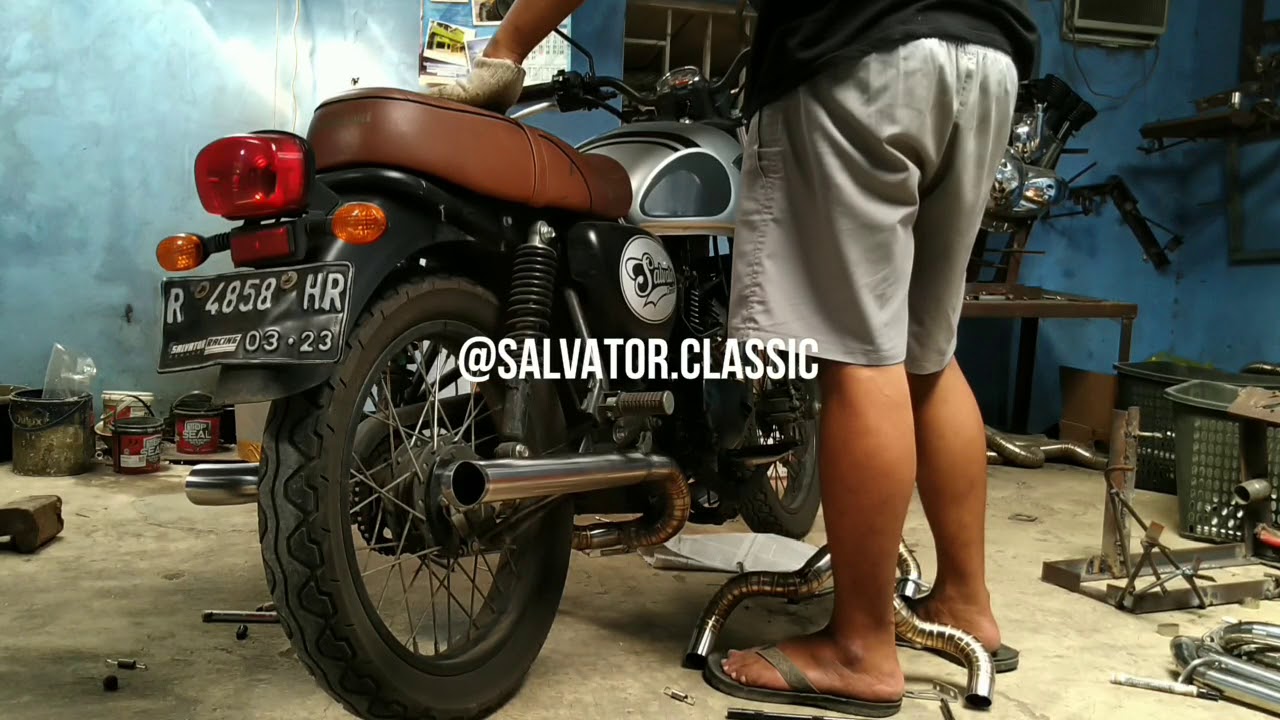 Knalpot W175 freeflow Suara Mirip Harley