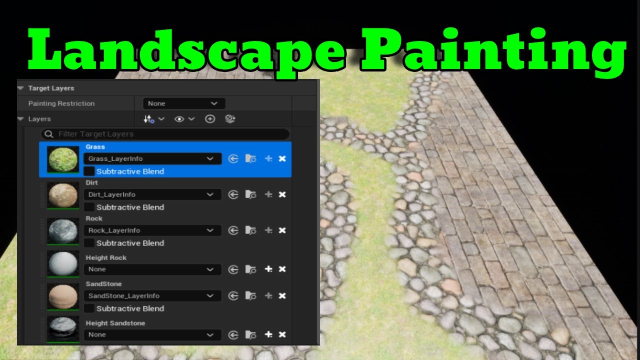 Unreal Landscape Layers - Adding And Painting Landscapes