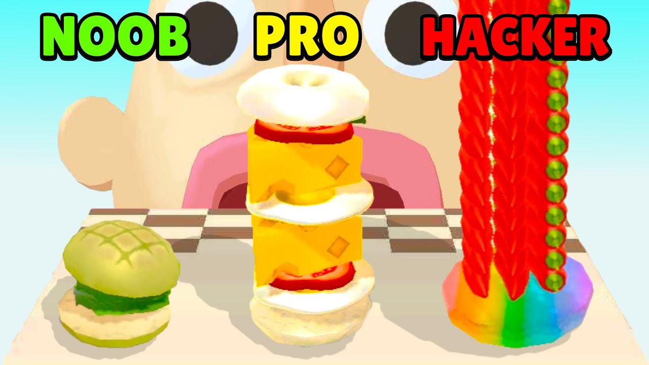 🤢 NOOB vs 😎 PRO vs 😈 HACKER - Sandwich Runner | Download App Store APK