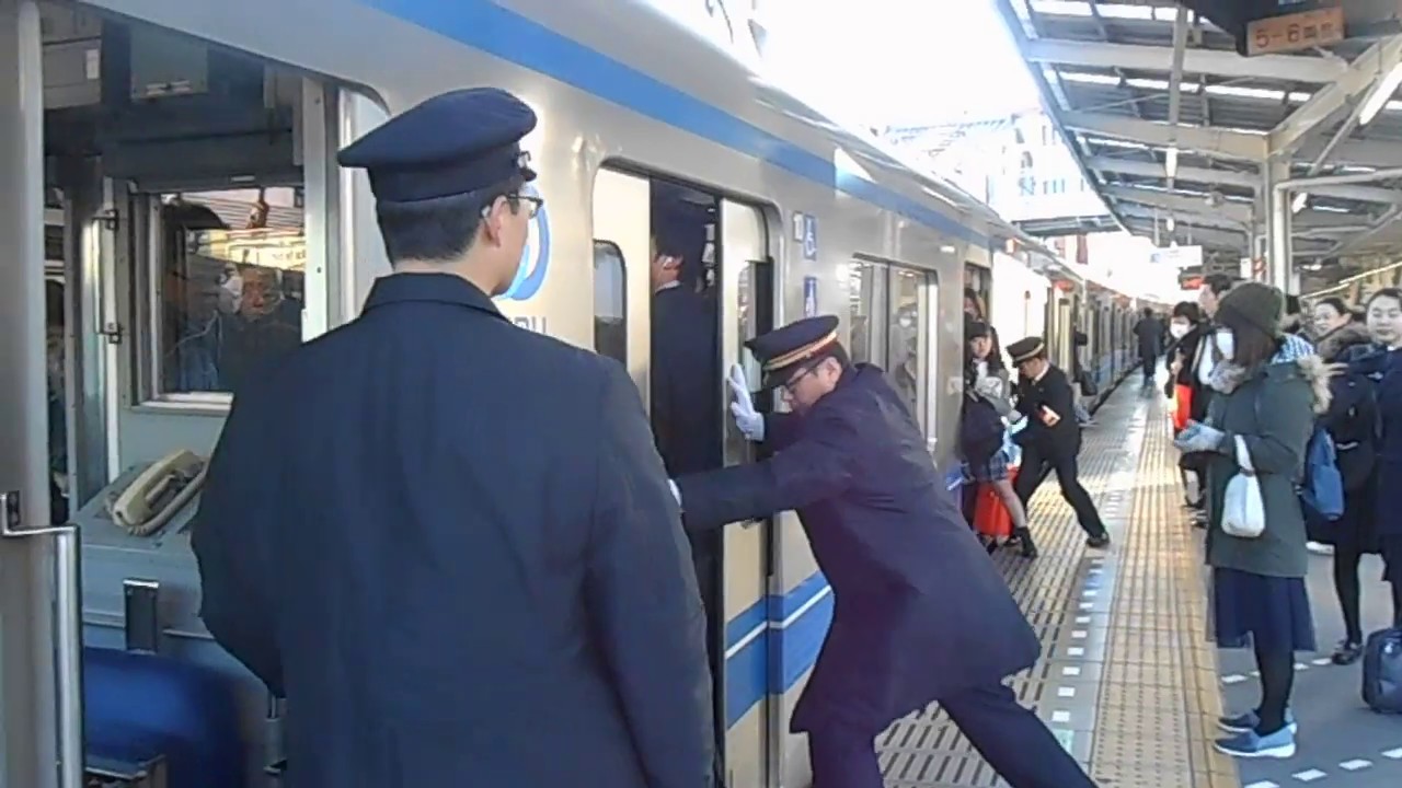 【満員電車　大混雑】西武新宿線　朝ラッシュ　4102レ 準急@鷺ノ宮