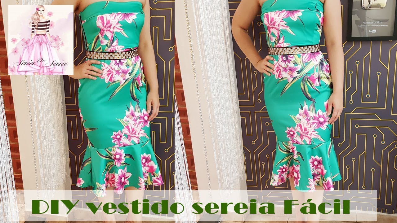 DIY - Vestido Sereia Muito Fácil + Molde - Curso de Corte e Costura - Passo a Passo