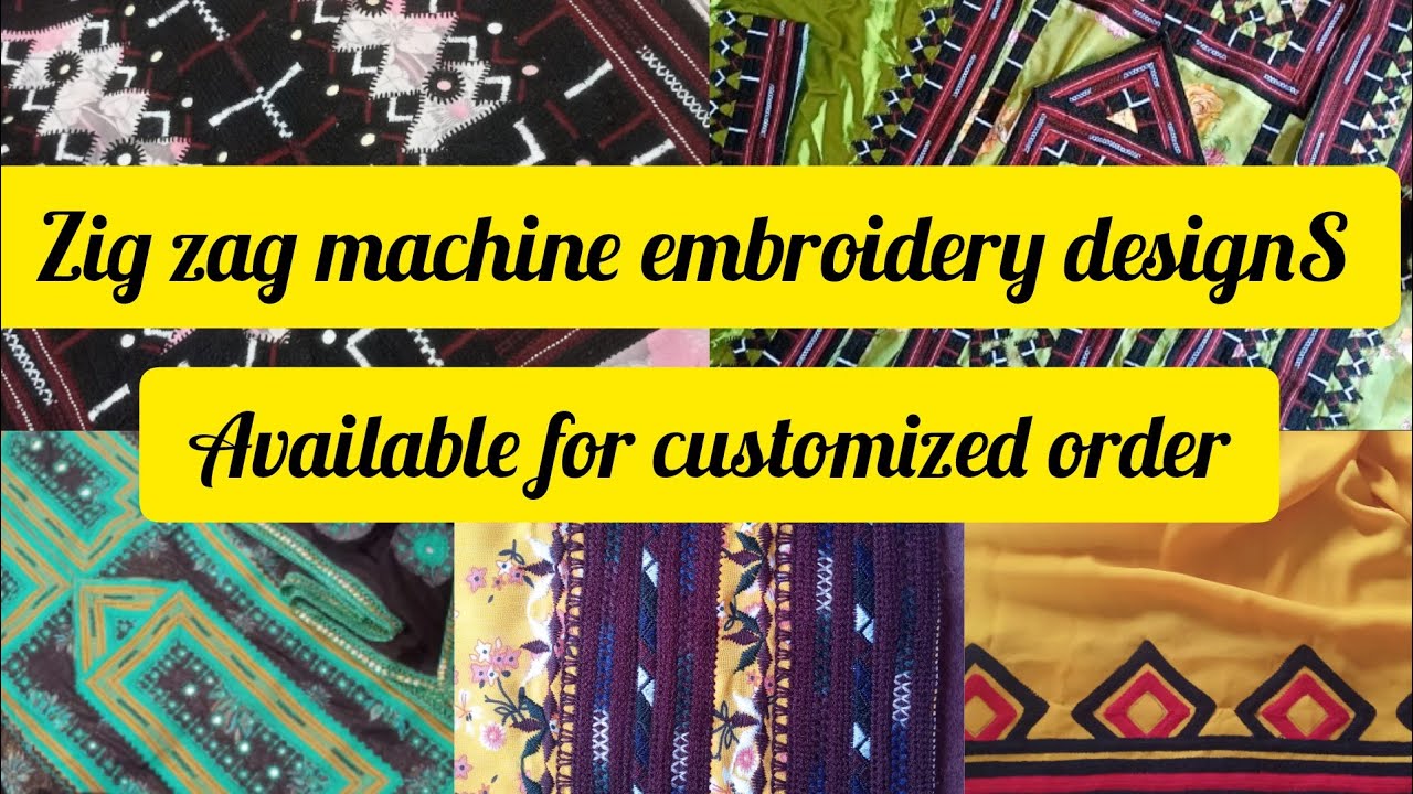 my beautiful balochi zig zag machine embroidery designs collection