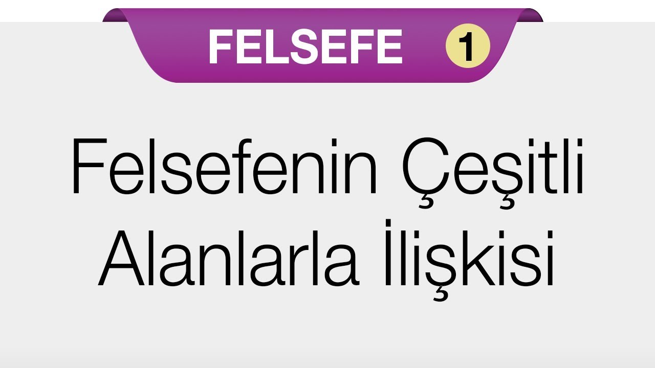 Felsefeye Giriş - Felsefenin Çeşitli Alanlarla İlişkisi