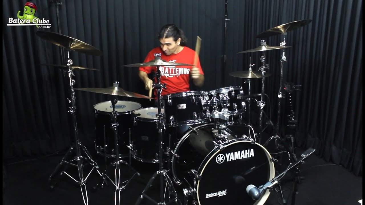 Bateria Yamaha Stage Custom sound check com Ricardo Confessori