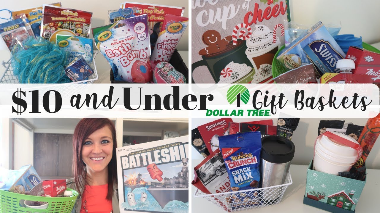 Dollar Tree Last Minute Christmas Gift Basket Ideas under $10 | Name Brand Products
